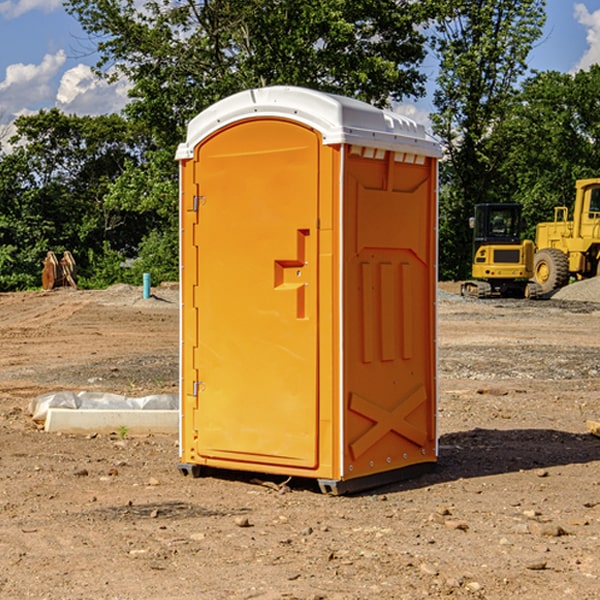 can i customize the exterior of the porta potties with my event logo or branding in Fernville